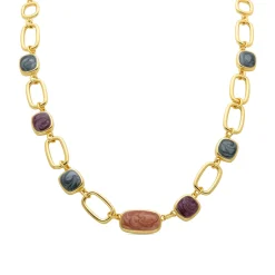 Collar de Resina Multicolor acabado en oro amarillo 18K - Orzur