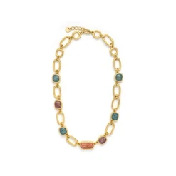 Collar de Resina Multicolor acabado en oro amarillo 18K - Orzur