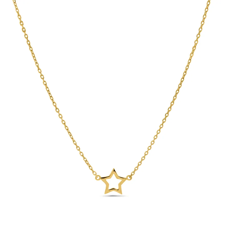 Collar Plata De Ley 925 acabado oro 18k - Bandoead
