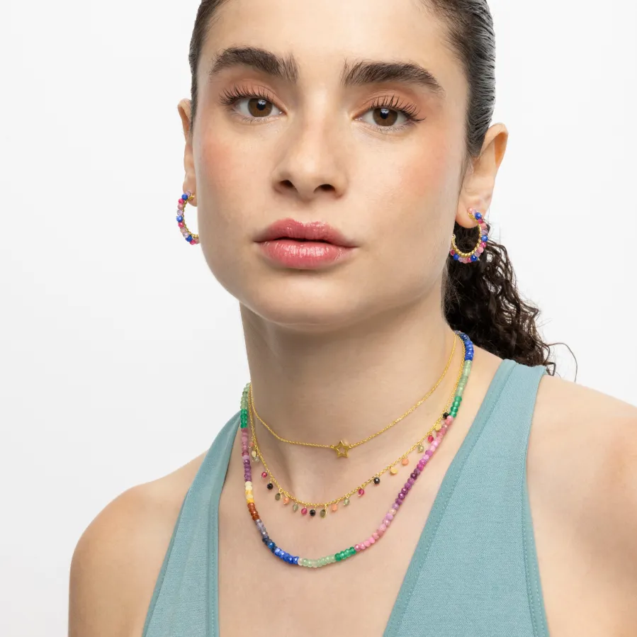 Collar Plata De Ley 925 acabado oro 18k - Bandoead
