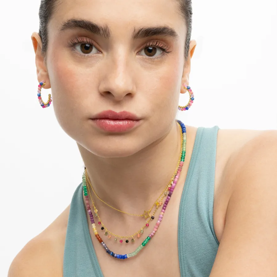 Collar Plata De Ley 925 acabado oro 18k - Bandoead