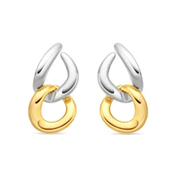 Pendientes acabado en oro amarillo de 18k - Saga