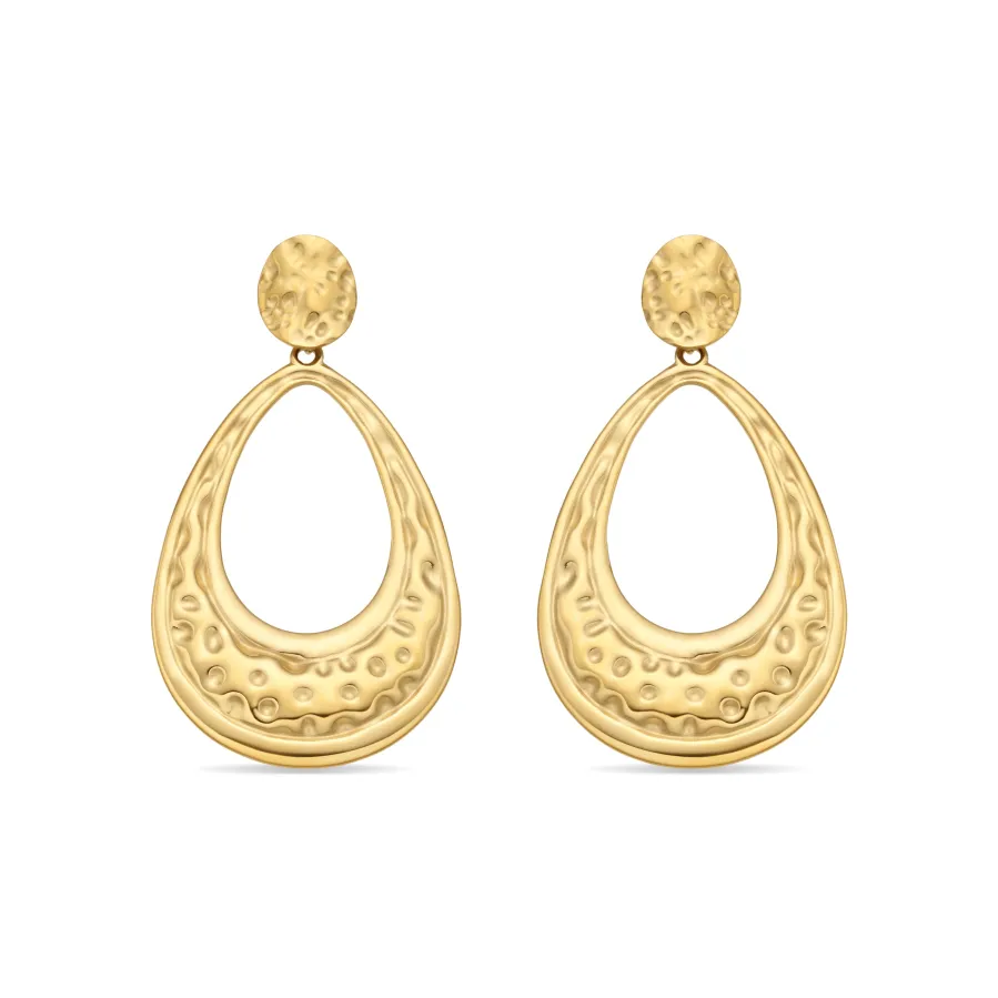 Pendientes acabado en oro amarillo 18k - Mayso