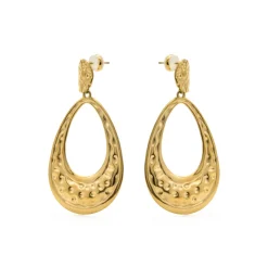 Pendientes acabado en oro amarillo 18k - Mayso