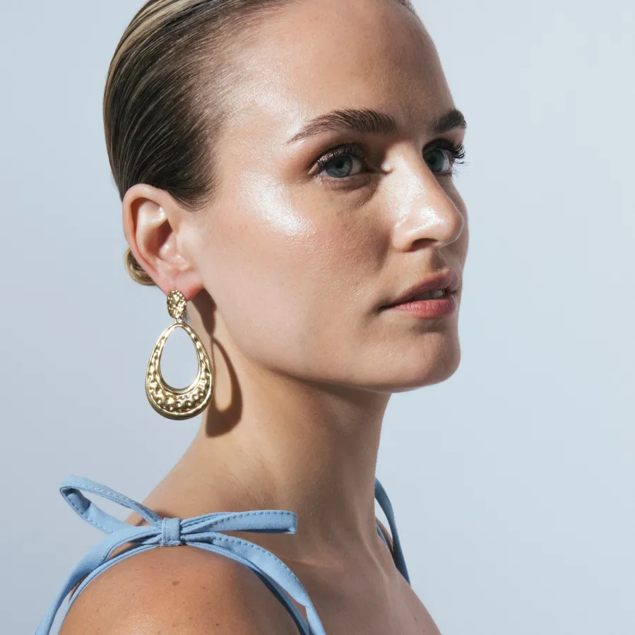 Pendientes acabado en oro amarillo 18k - Mayso