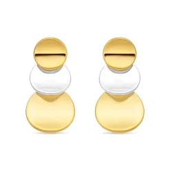 Pendientes acabado en oro amarillo de 18k - Nahab