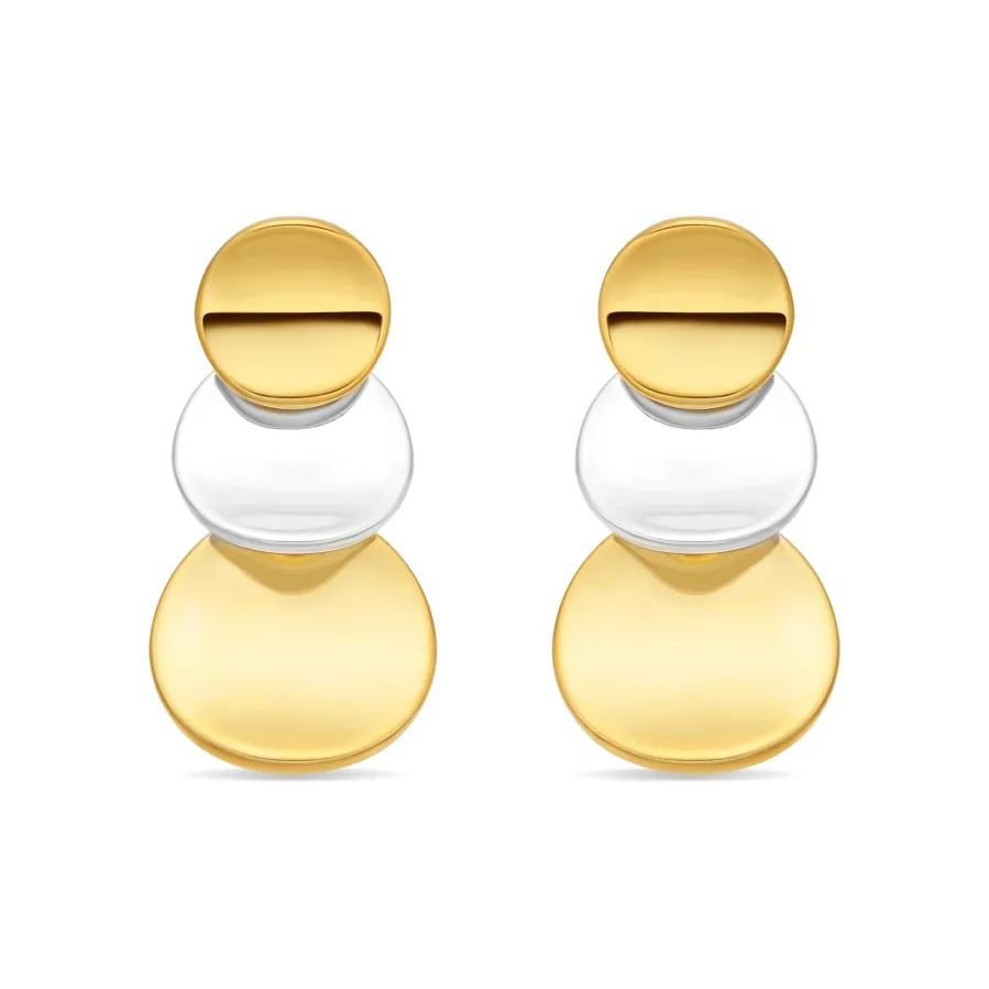 Pendientes acabado en oro amarillo de 18k - Nahab