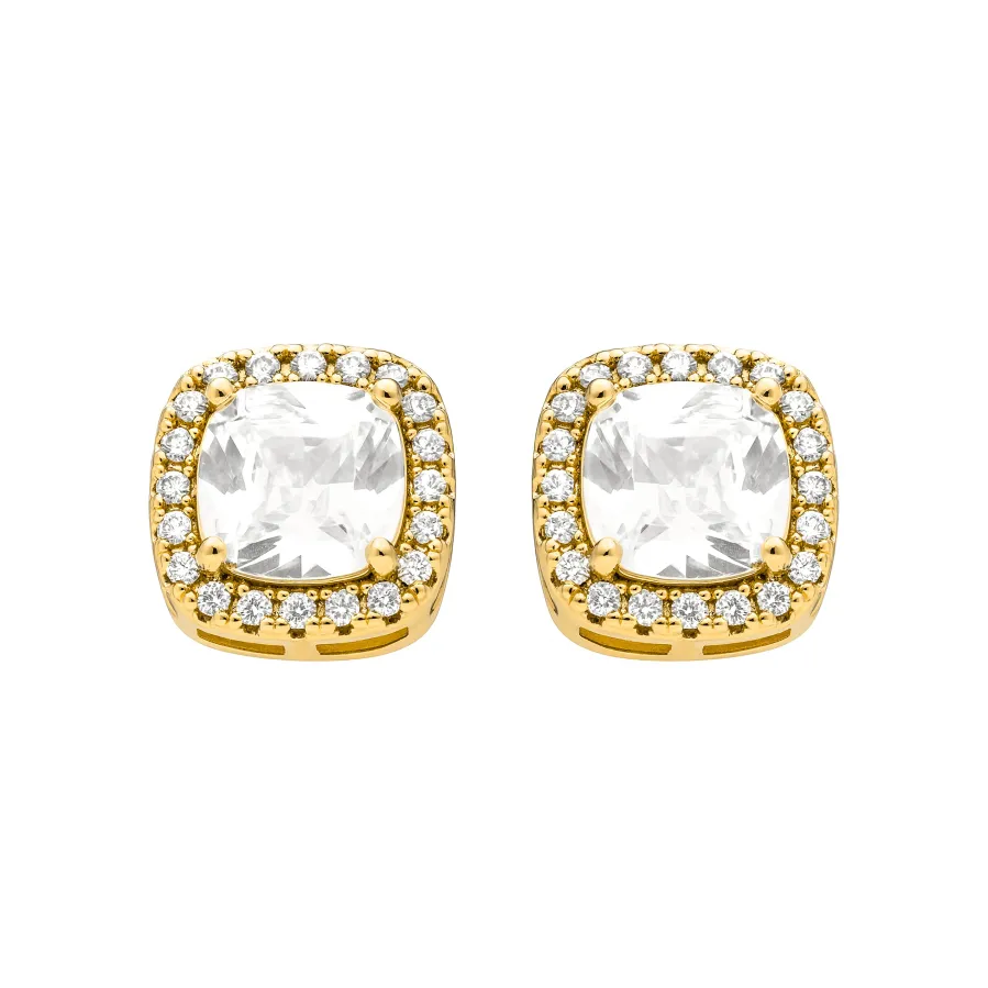Pendientes acabado en oro amarillo 18k - Lorbas