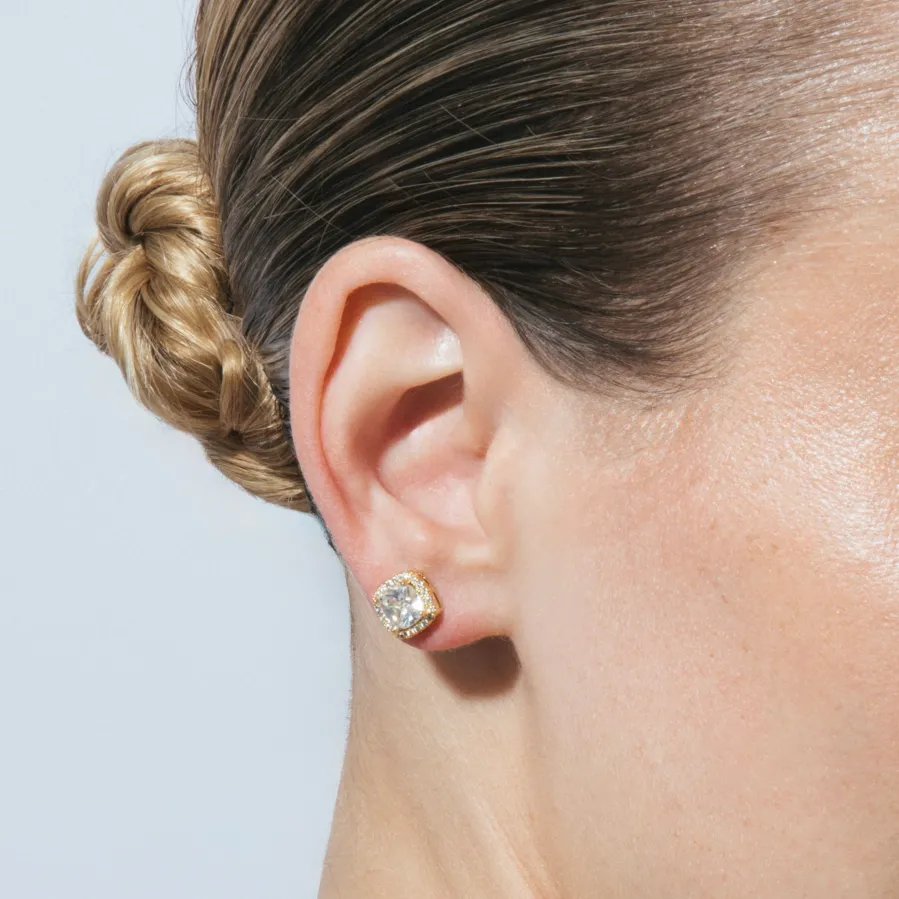 Pendientes acabado en oro amarillo 18k - Lorbas