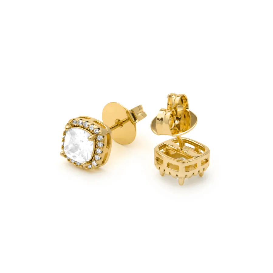 Pendientes acabado en oro amarillo 18k - Lorbas