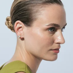 Pendientes acabado en oro amarillo 18k - Lorbas