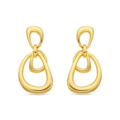 Pendientes acabado en oro amarillo de 18k - Sapro