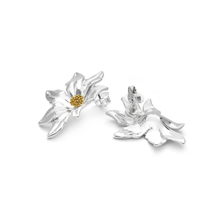 Pendientes acabado en oro amarillo 18k - Nescha
