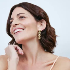 Pendientes acabado en oro amarillo de 18k - Edma