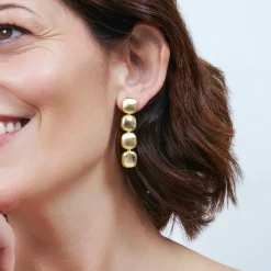 Pendientes acabado en oro amarillo de 18k - Edma