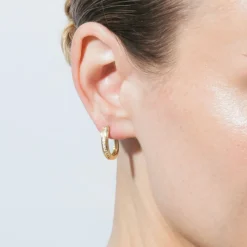 Pendientes acabado en oro amarillo 18k - Katki