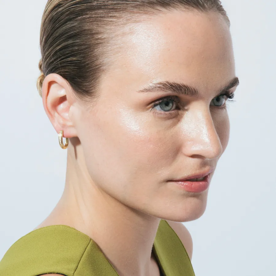 Pendientes acabado en oro amarillo 18k - Katki
