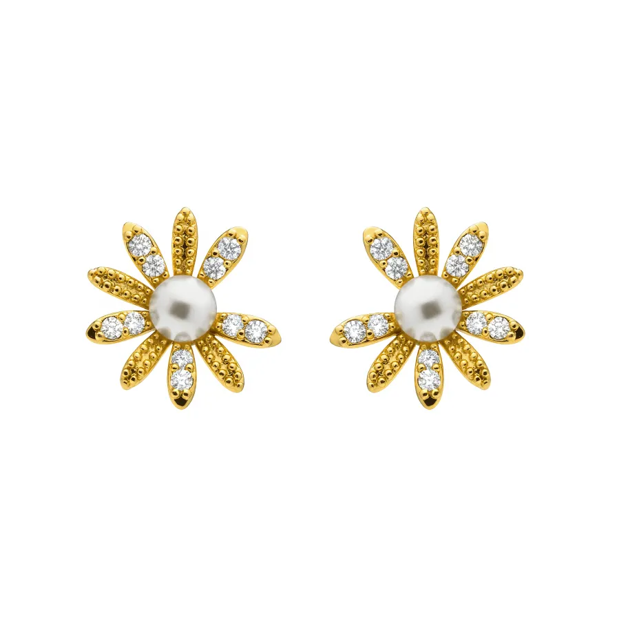 Pendientes acabado en oro amarillo 18k - Tynta