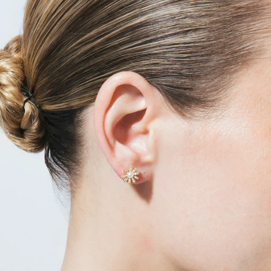 Pendientes acabado en oro amarillo 18k - Tynta