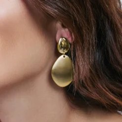 Pendientes acabado en oro amarillo de 18k - Biona