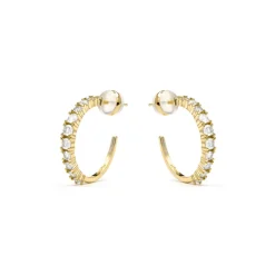 Pendientes acabado oro amarillo de 18k y Circonita Brillante - Remil
