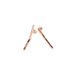 Pendientes acabado oro amarillo de 18k y Circonita Brillante - Viata