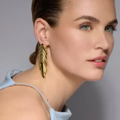 Pendientes acabado oro amarillo de 18k - Naxi