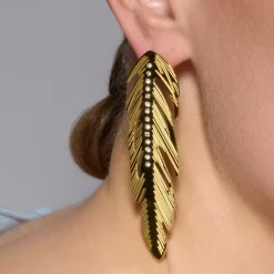 Pendientes acabado oro amarillo de 18k - Naxi