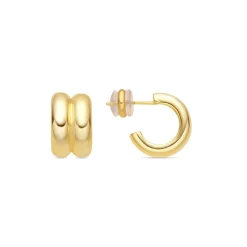 Pendientes acabado oro amarillo de 18k - Tudfu