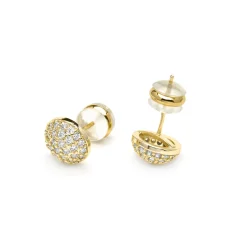 Pendientes acabado oro amarillo de 18k y Circonita Brillante - Yabi