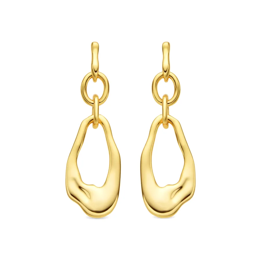 Pendientes acabado oro amarillo de 18k - Othoai