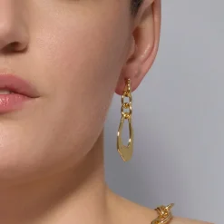 Pendientes acabado oro amarillo de 18k - Othoai
