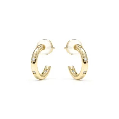 Pendientes acabado oro amarillo de 18k y Circonita Brillante - Sisah