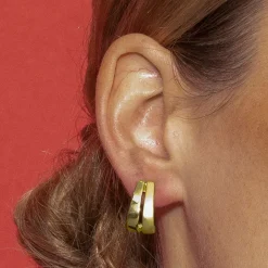 Pendientes acabado oro 18k - Oirfan