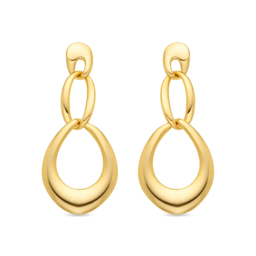 Pendientes acabado oro 18k - Saimil
