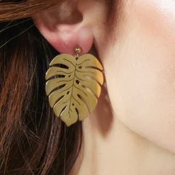 Pendientes acabado oro 18k - Mizay