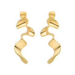 Pendientes acabado oro 18k - Triyie