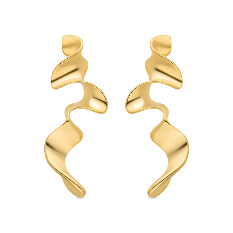 Pendientes acabado oro 18k - Triyie