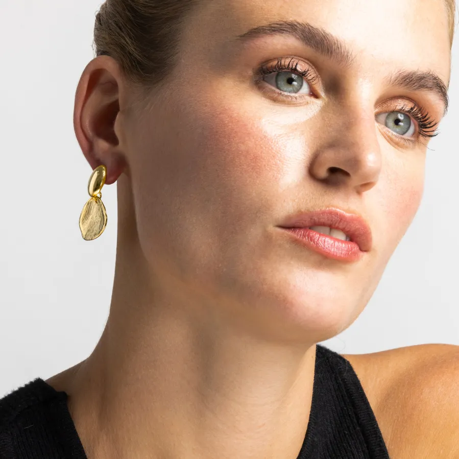 Pendientes acabado oro 18k - Ondex