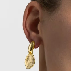 Pendientes acabado oro 18k - Ondex
