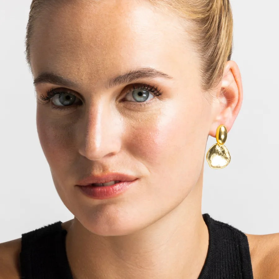 Pendientes acabado oro 18k - Ondex