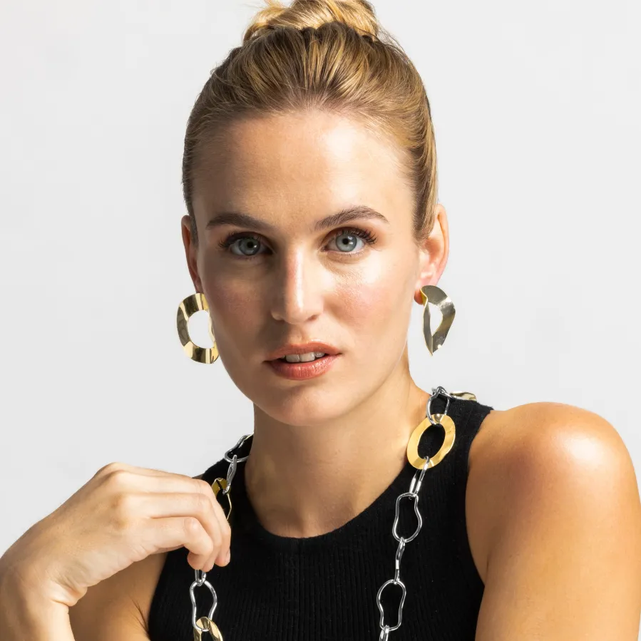 Pendientes acabado oro 18k - Shumi