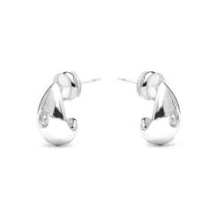 Pendientes acabado plata y Circonita Brillante - Garai
