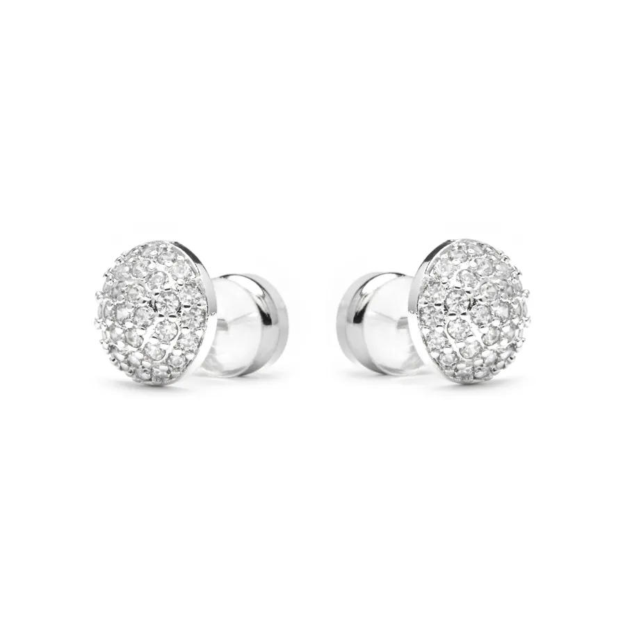 Pendientes acabado plata y Circonita Brillante - Ramir