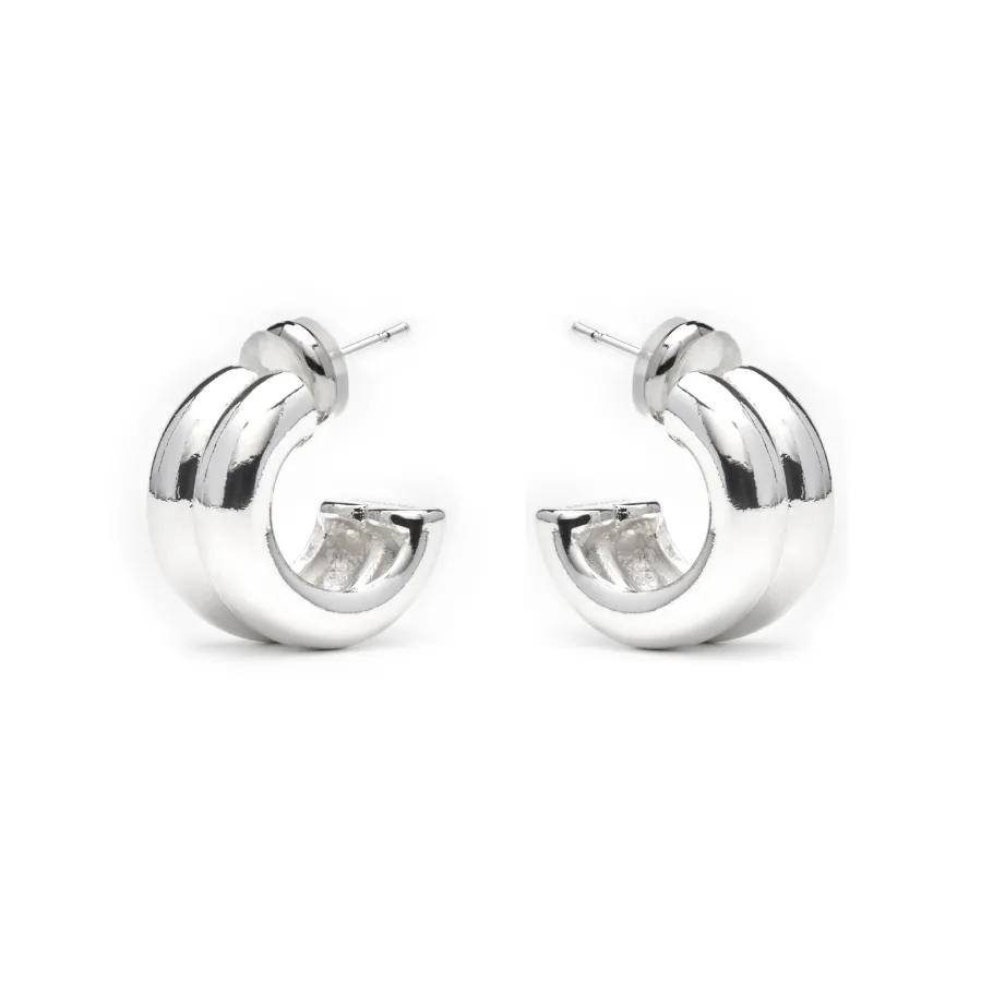 Pendientes acabado plata - Tudfu
