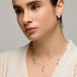 Pendientes acabado plata y Perla Blanca - Zioka