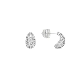Pendientes acabado plata y Circonita Brillante - Kincon