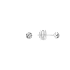 Pendientes acabado plata y Circonita Brillante - Chikra