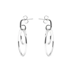 Pendientes acabado plata - Makir