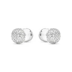 Pendientes acabado plata y Circonita Brillante - Yabi